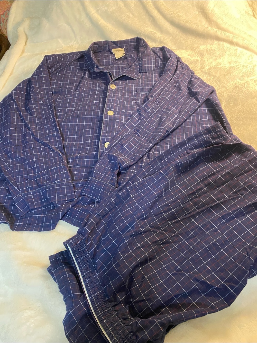 Knight Bridge Plaid Pajama Sleepwear Top and Bottom Size 3XL